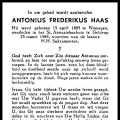 Bidprentje Antonius Haas
